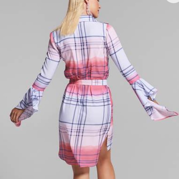 Plaid loose sleeves dress - Picture 4 of 4